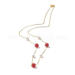 Plastic Imitation Pearl Beads  Beads Necklace&nbsp;BJEW-B078-04G