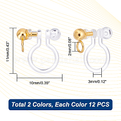 Transparent U Type Alloy Ear Clip&nbsp;PALLOY-PH0012-72