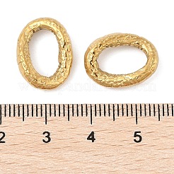 304ステンレススチールリンクリング  PVD真空メッキ  テクスチャのある楕円形  18KGP本金メッキ  16.5x12.5x3.5mm  内径：11x6.5mm&nbsp;STAS-P380-56G