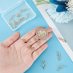 20Pcs 2 Styles Brass Connector Charms&nbsp;KK-BBC0003-35