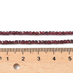 天然石ガーネットビーズ連売り  キューブ  2x2x2mm  穴：0.5mm  約190個/連  14.96''（38センチメートル）&nbsp;LS-G-RM241221-K26