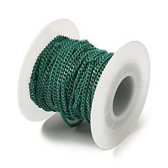 スプレー塗装された304ステンレス鋼カーブチェーン  スプールで  溶接されていない  ライトシーグリーン  3x2x0.6mm&nbsp;STAS-B067-05A-10