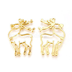 Zinc Alloy Open Back Bezel Pendants&nbsp;PALLOY-F242-02G-02