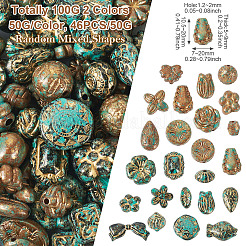 100G 2 Colors Opaque Acrylic Beads&nbsp;OACR-TA0003-30