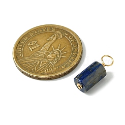 ナチュラルミックスジェムストーンペンダント5個  cloumn  銅線と  18KGP本金メッキ  16.5~18.5x6~6.5x6~7mm  穴：3.5mm&nbsp;PALLOY-JF03153