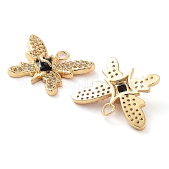 Rack Plating Brass Micro Pave Cubic Zirconia Pendants&nbsp;KK-M280-13G-02