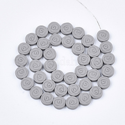 塗装非磁性合成ヘマタイトビーズ連売りスプレー  花  ミックスカラー  10x3mm  穴：0.8mm  約41個/連  16.34インチ（41.5cm）&nbsp;G-T124-33B