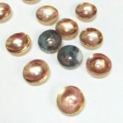 真鍮製ビーズキャップ  カドミウムフリー＆鉛フリー  花弁のない  ゴールドカラー  5x1.5mm  穴：0.5mm  約1000個/袋&nbsp;KK-H052-G