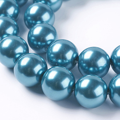 Eco-Friendly Dyed Glass Pearl Round Beads Strands&nbsp;HY-A002-14mm-RB073N