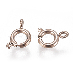 Ion Plating(IP) 304 Stainless Steel Spring Ring Clasps&nbsp;STAS-F224-02RG-A