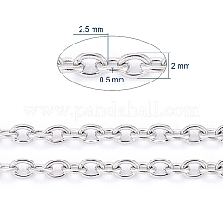 Tarnish Resistant 304 Stainless Steel Cable Chains&nbsp;CHS-F006-02C-P