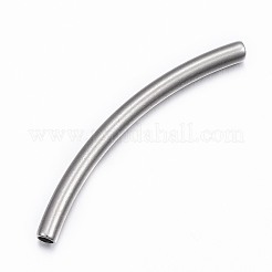 変色しにくい304ステンレススチールチューブビーズ  ステンレス鋼色  39.5x3mm  穴：2mm&nbsp;STAS-G137-25P