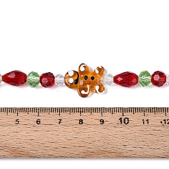 Christmas Handmade Lampwork Beads Strands&nbsp;LAMP-N028-09