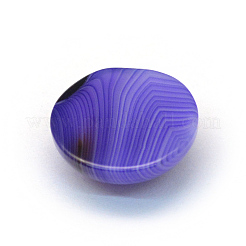 Dyed Natural Striped Agate/Banded Agate Cabochons&nbsp;X-G-R348-16mm-04