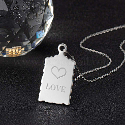 Stainless Steel Stamping Blank Tag Pendants&nbsp;STAS-BC0003-03