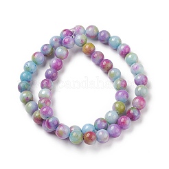 Natural Persian Jade Beads Strands&nbsp;G-G032-8mm--12