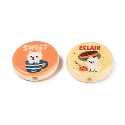 Printed Opaque Acrylic Beads&nbsp;OACR-Q199-05-01