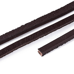 牛革レザーコード  革のアクセサリーコード  ジュエリーDIY製コード  フラット  ココナッツブラウン  3x2mm  約5.47ヤード（5m）/バンドル&nbsp;WL-WH0008-05E