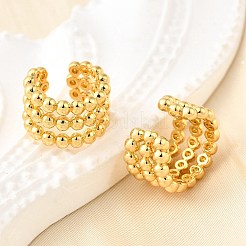 Brass Cuff Earrings&nbsp;EJEW-K309-14G