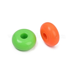 不透明なアクリルビーズ  ディスク  ミックスカラー  16x7.5mm  穴：5mm  390個/ 500g&nbsp;OACR-C022-07