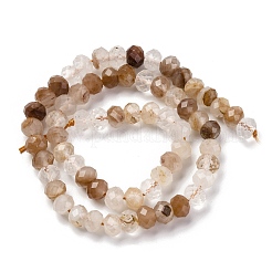 Natural Red Hematoid Quartz/Ferruginous Quartz Beads Strands&nbsp;G-K380-A04-01