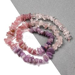 Natural Rose Quartz & Madagascar Rose Quartz & Amethyst Beads Strands&nbsp;G-L610-A08-B01
