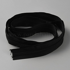 服飾材料  ナイロン閉口ジッパー  ファスナー部品  ブラック  3x0.25cm  約1ヤード/連&nbsp;FIND-WH0290-34A
