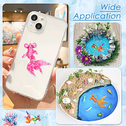 魚のDIYシリコン型  ネイルアートスパンコール/スパンコール付き  ホワイト  99x70x10mm  1 PC&nbsp;DIY-TA0011-28B