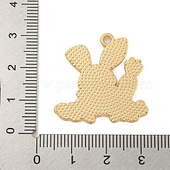 合金エナメルチャーム  ゴールドカラー  虹とニンジンのチャームが付いたウサギ  ホワイト  28x27.5x1.5mm  穴：2mm&nbsp;ENAM-H045-02A-G01
