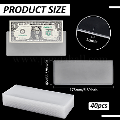Rectangle Plastic Dollar Bill Holder for Collectors&nbsp;AJEW-WH0248-737B