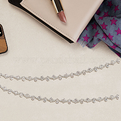 S-shaped Glass Rhinestone and Iron Cup Chains&nbsp;DIY-WH20032-25S-01
