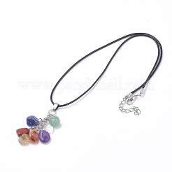 Natural & Synthetic Mixed Stone Pendant Necklaces&nbsp;G-Q989-003