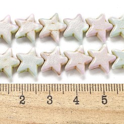 ベーキングペイント合成ターコイズビーズ連売り  エナメル  ヒトデ  甘露  11.5x9.5x4mm  穴：1mm  約43個/連  14.96''（38センチメートル）&nbsp;G-H060-07B