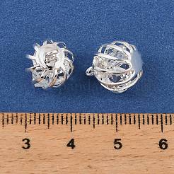 Iron Glass Bead Cage Pendants&nbsp;IFIN-N014-01S