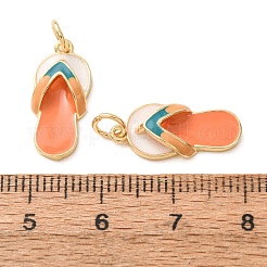 Brass Enamel Pendants&nbsp;X-KK-B026-25G