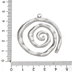 304ステンレスペンダント  渦のチャーム  変色防止  ステンレス鋼色  42x41x2mm  穴：2.5mm&nbsp;STAS-P395-05P