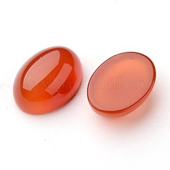 天然な赤い瑪瑙の楕円形のカボション  染め  レッドオレンジ  18x13x7mm&nbsp;G-L394-10B-18x13mm