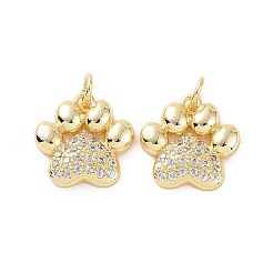 Rack Plating Brass Micro Pave Cubic Zirconia Charms&nbsp;KK-C008-36G