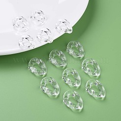 透明なアクリルコネクターリング  クイックリンクコネクター  アズキチェーン製造用  ツイストオーバル  透明  23.5x16.5x4.5mm  内径：6.5x13mm  約666個/500g&nbsp;MACR-S373-108-B09