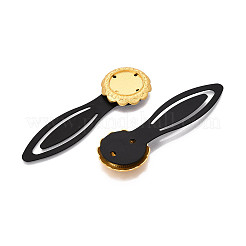 Alloy & Iron Bookmark Cabochon Settings&nbsp;PALLOY-N184-03G