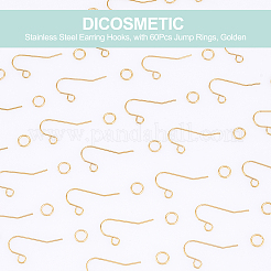 60Pcs 304 Stainless Steel Earring Hooks&nbsp;DIY-DC0001-53