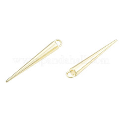 合金ペンダント  カドミウムフリー＆ニッケルフリー＆鉛フリー  コーン  ライトゴールド  35.5x4.5mm  穴：2mm&nbsp;PALLOY-N163-112LG-NR