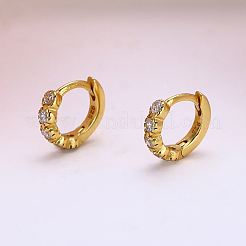925 Silver Geometric Circle Earrings with Zirconia Stones Trendy Design&nbsp;KK6148-1