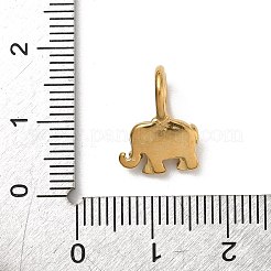 304ステンレスペンダント  象  14x11x7mm  穴：4.5mm&nbsp;STAS-H243-04B-G