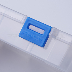 オーガナイザー収納プラスチックボックス  長方形  透明  16.3x10.7x3cm  1つのコンパートメントさ：4.5x3.8cm  8区画/ボックス&nbsp;CON-WH0026-01