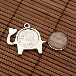 Zinc Alloy Pendant Cabochon Settings&nbsp;DIY-X0233-AS-LF