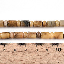 天然石イエローオパールビーズ連売り  コラム＆ロンデルビーズ  8~8.5x6~7mm  穴：0.7mm  ロンデル：5.5~6.5x3~4mm  約63~66個/連  14.96~15.55インチ（38~39.5cm）&nbsp;G-N346-03A-08