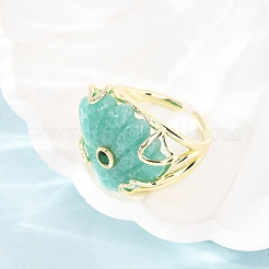 Natural Amazonite Cuff Rings&nbsp;GG-CBA5FCC-04G-05