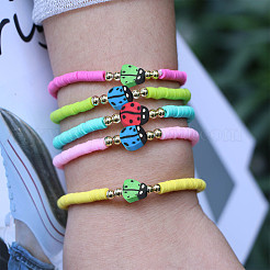 5 Strands Handmade Polymer Clay Beads&nbsp;CLAY-SC0001-45A
