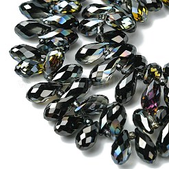 Transparent Electroplate Glass Beads Strands&nbsp;GLAA-K064-07A-HP01